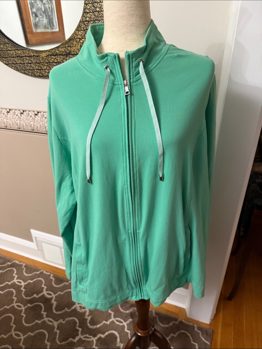 3X Croft and Barrow Women’s Mint Green Full-Zip Jacket great condition